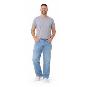HARBOR BAY Relaxed Fit Jeans – Men's Light Wash Denim | W42 L34
